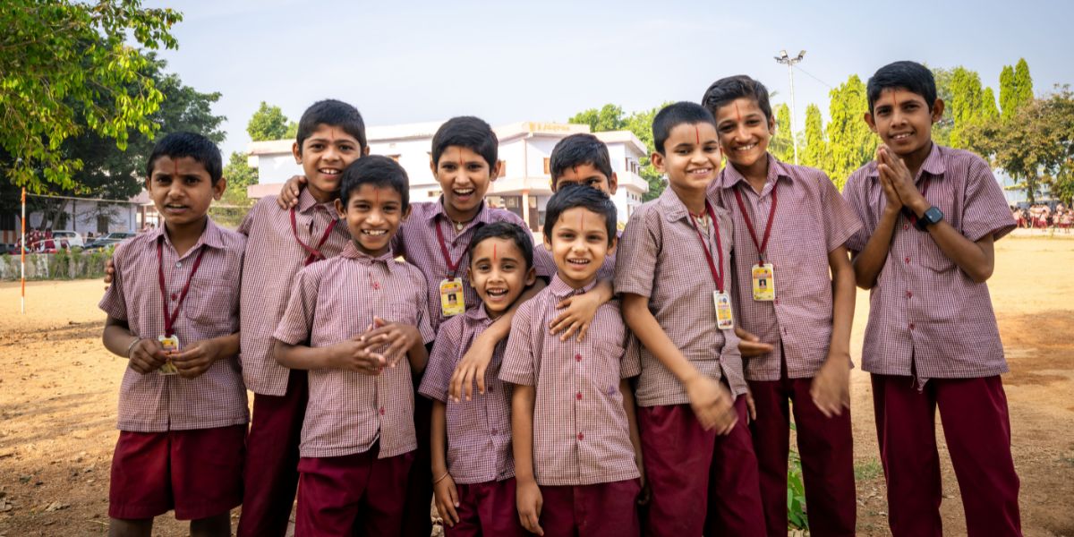 Happy and Joyful Students Jeeyar Gurukulam